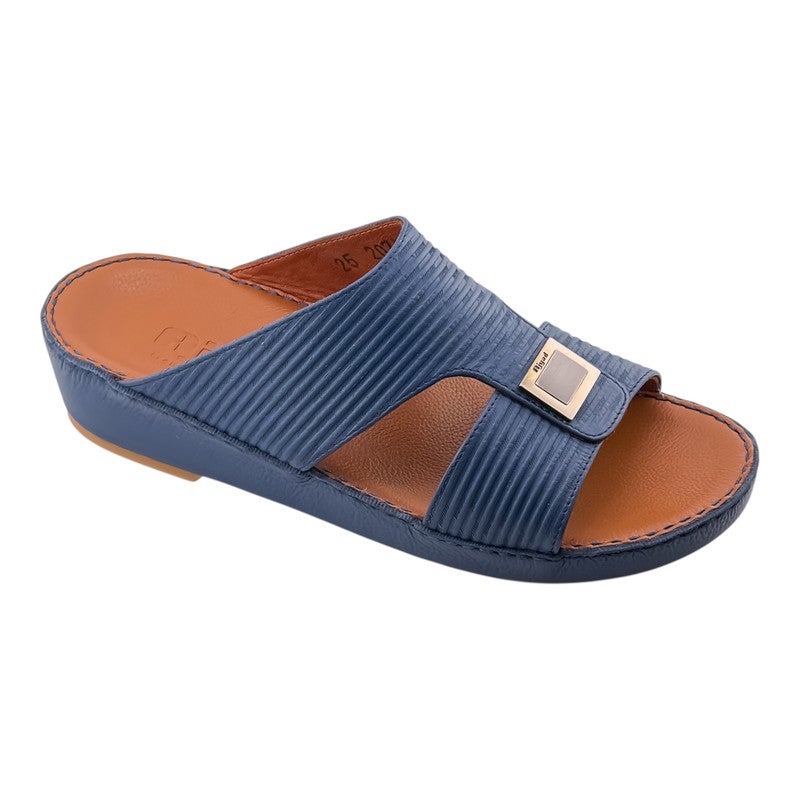 AJYAD Handmade Arabic Sandals For Men | Outdoor Mens Slippers | Everyday Flip Flops Open Toe | Arabic Genuine Shamwa Leather | New Design | Tan Footbed | Comfortable & LightWeight - Image 1